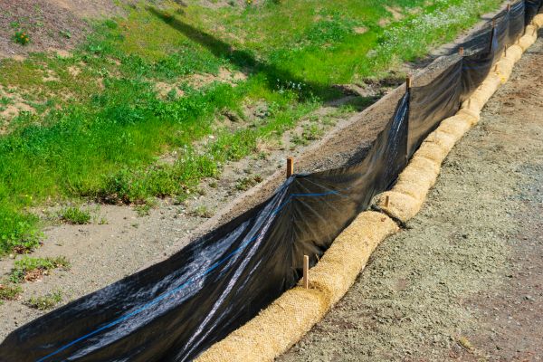 Straw Wattle Installation in Terre Haute